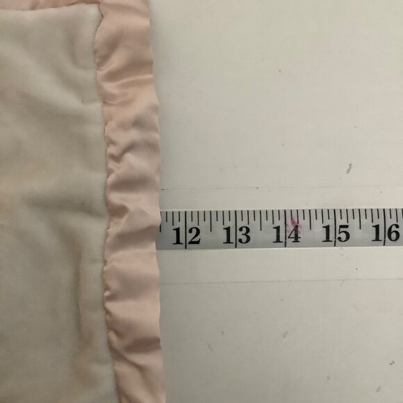 Mudpie Pink Elephant Baby Security Blanket Plush Lovey 12"x12" Soft Satin Trim - Picture 6 of 6